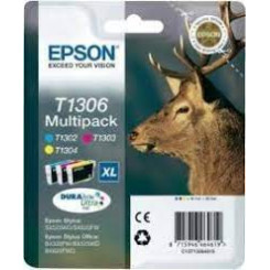 Epson T1306 Multipack Easy Mail Packaging - 3-pack - 30.3 ml - yellow, cyan, magenta - original - box - ink cartridge - for Stylus SX535